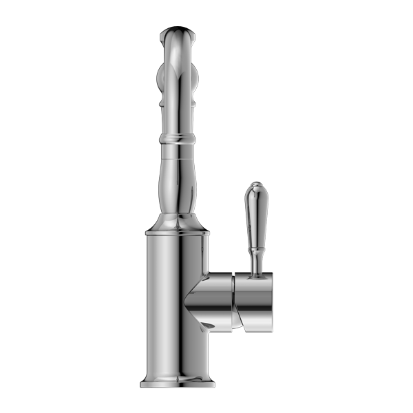 YORK BASIN MIXER HOOK SPOUT WITH METAL LEVER CHROME (NR69210202CH)