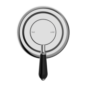 YORK SHOWER MIXER WITH BLACK PORCELAIN LEVER CHROME (NR69210903CH)