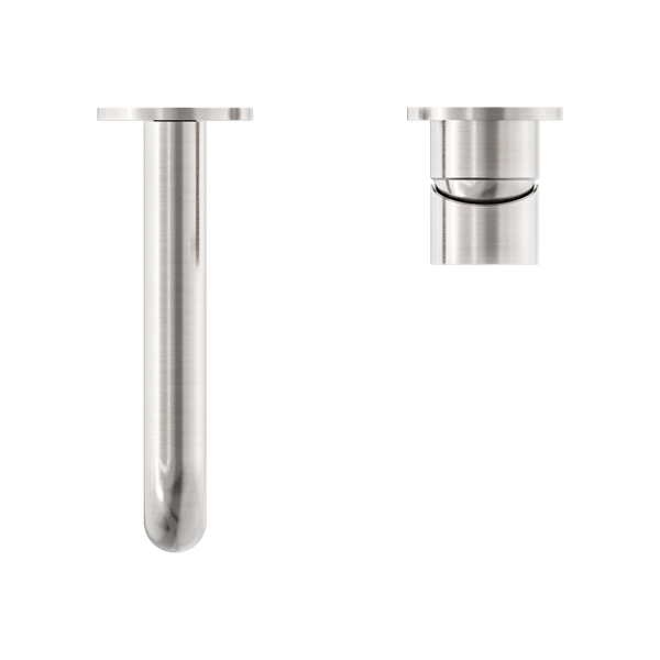 MECCA WALL BASIN/BATH MIXER SEPARATE BACK PLATE 120/160/185/230/260MM BRUSHED NICKEL