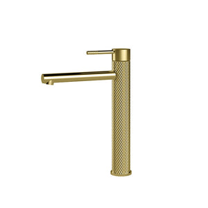 WT 7502BB TIARA Tower Basin Mixer in Brushed Brass