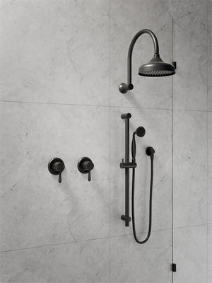 YORK SHOWER MIXER WITH METAL LEVER MATTE BLACK (NR69210902MB)