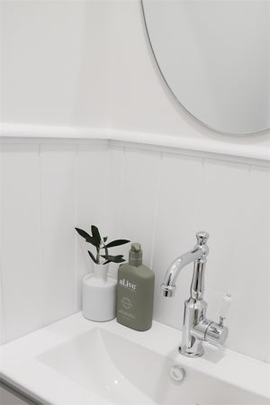 YORK BASIN MIXER WITH WHITE PORCELAIN LEVER CHROME (NR69210101CH)