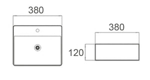 Wb4148B NIKO Above Counter Basin 380x380x120MM