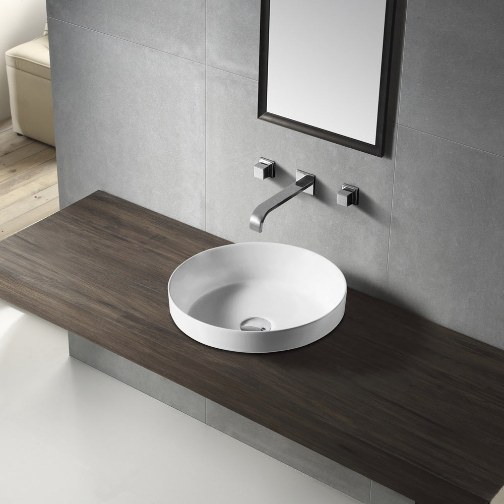WB3636 JESS Half Insert Basin in Gloss White Finish 360x360x120MM