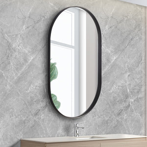 KDK- KOV4590F-MB MATTE BLACK ALUMINIUM FRAMED MIRRORS 450*900MM
