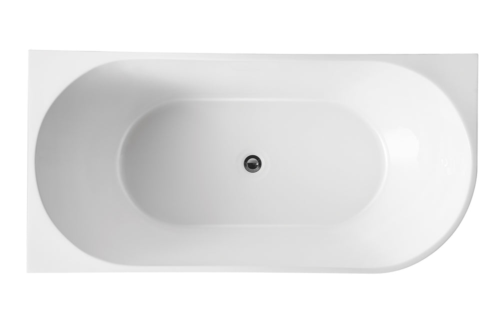 BT 258L BONDI 1680mm Left Hand Back to Wall Free Standing Bath Tub 1680x765x600mm