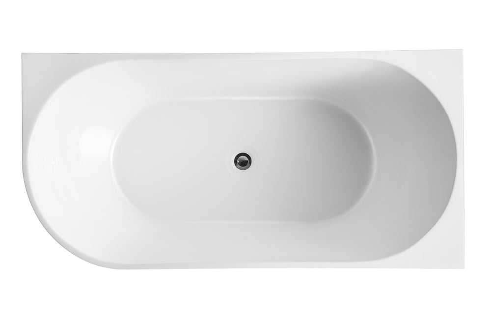 BT 258RS BONDI 1485mm Right Hand Back to Wall Free Standing Bath Tub 1485x730x605mm