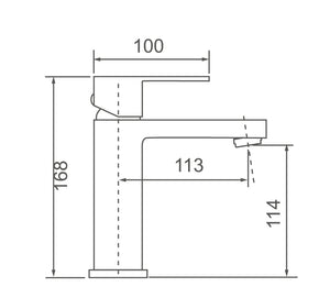 WT 8106 ACQUA Basin Mixer in Chrome