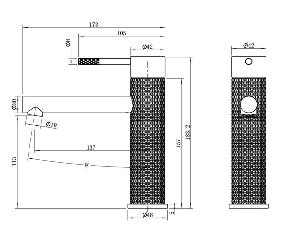 WT 7501BB TIARA Basin Mixer in Brushed Brass