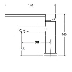 WT 6651BK-D JESS CARE Basin Mixer in Matte Black