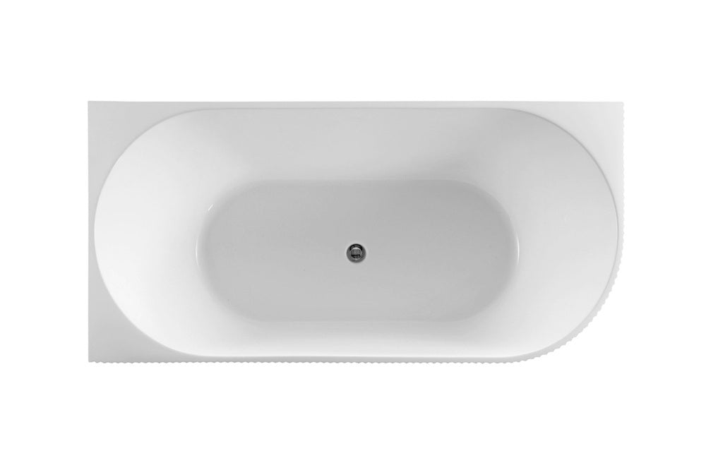 BT 359L-M PIAZA 1700mm Left Hand Free Standing Bath in Matte White 1700x750x590mm