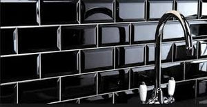 DS0016 URBAN SUBWAY BEVELLED BLACK MATT 75X300MM