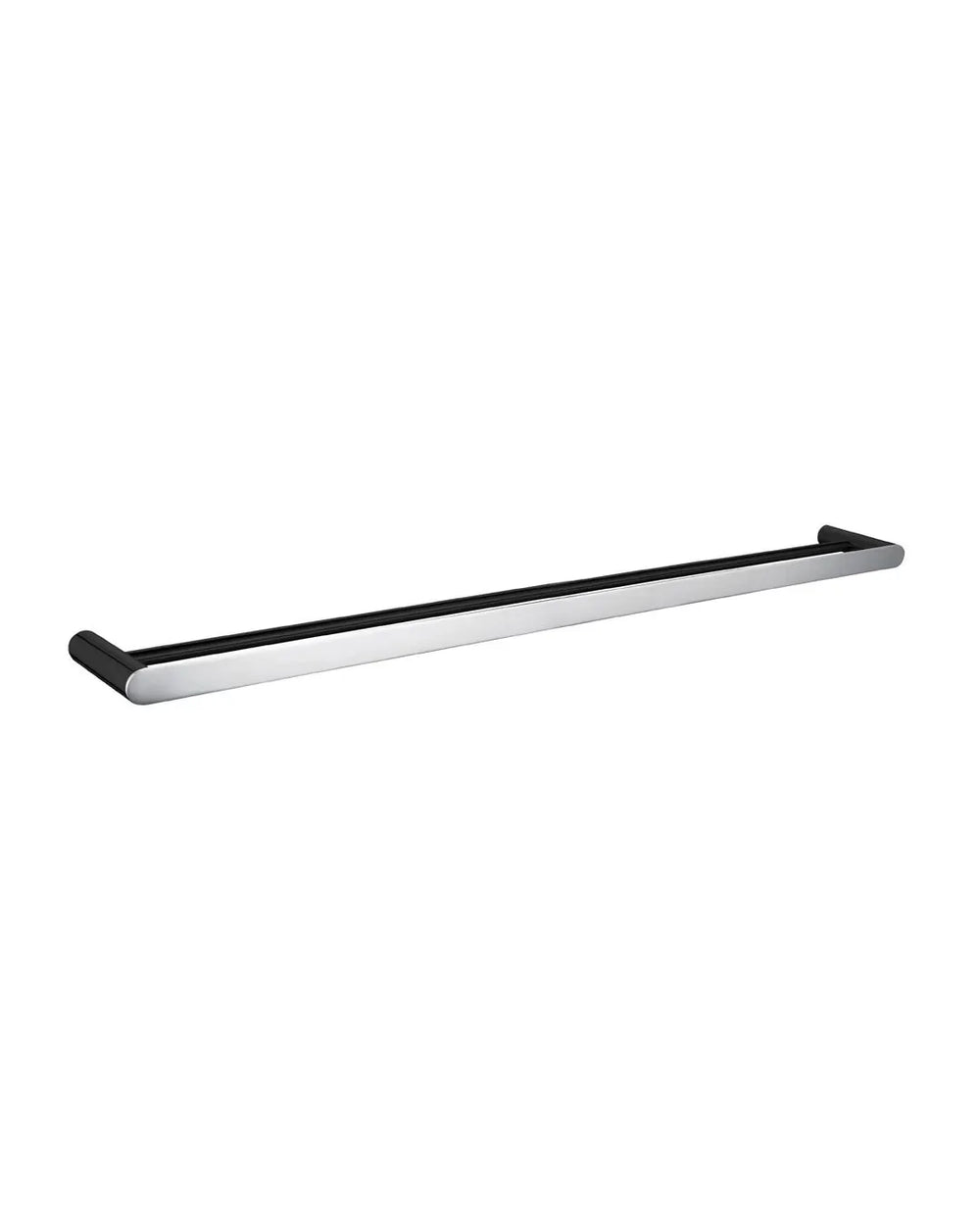 OXCH6502.TR RUSHY CHROME DOUBLE TOWEL RAIL 600MM BLACK&CHROME