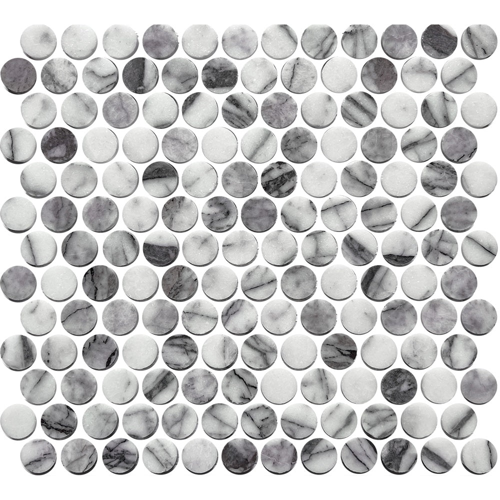 ART048 ARTEMIS NEW YORK STONE PENNY ROUND HONED 23X23 (300X300mm per sheet)