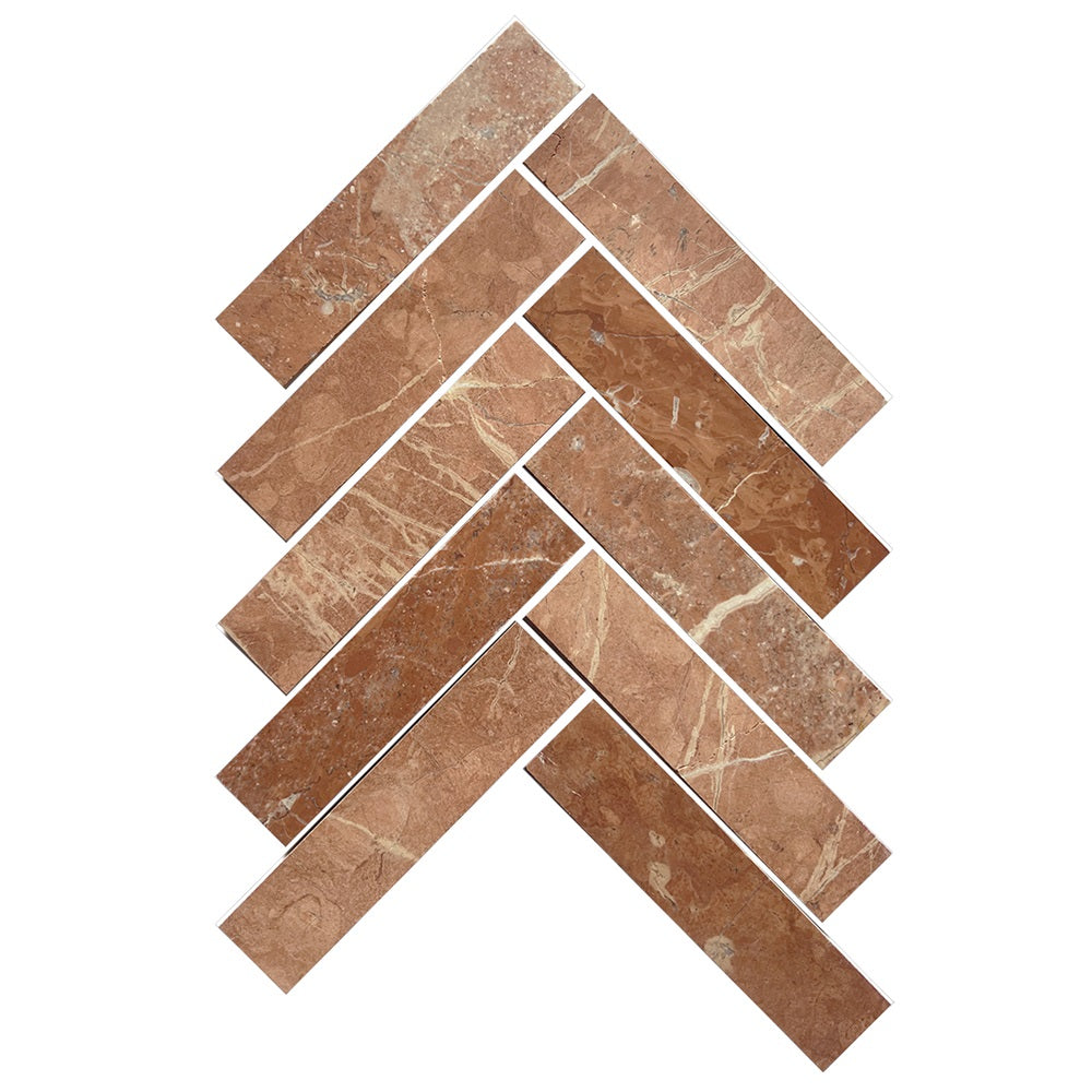 ART210 ARTEMIS ROJO ALICANTE HERRINGBONE HONED 35X150 (235x240mm per Sheet)