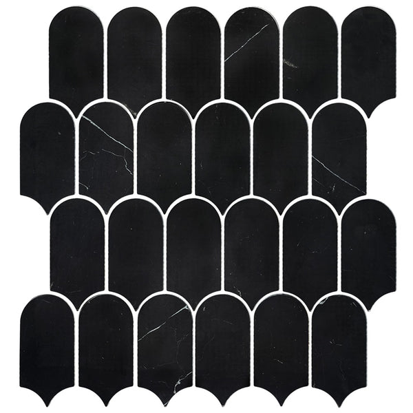 ART409 ARTEMIS NERO MARQUINA FEATHER HONED 50X103 (330x330mm per Sheet)