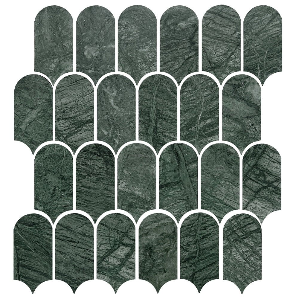 ART433 ARTEMIS INDIAN GREEN FEATHER HONED 50X103 (330x330mm per Sheet)