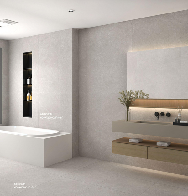 VICTILES BARSOOM 600X600mm Matt Porcelian Tile - Grey