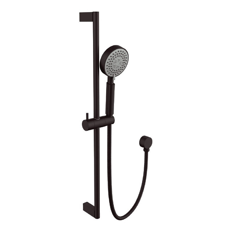 BSH02 BLACK Round SHOWER RAIL