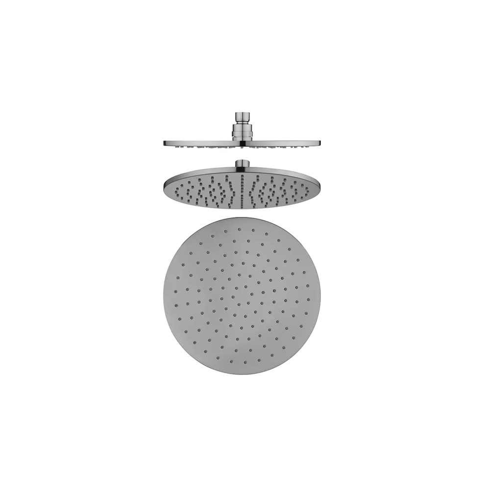 BU0010.SH ROUND BRUSHED NICKEL BRASS SHOWER HEAD 250MM (BRASS)
