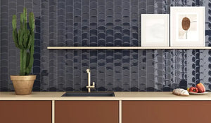 Wave Blue Reef Gloss 120x120mm