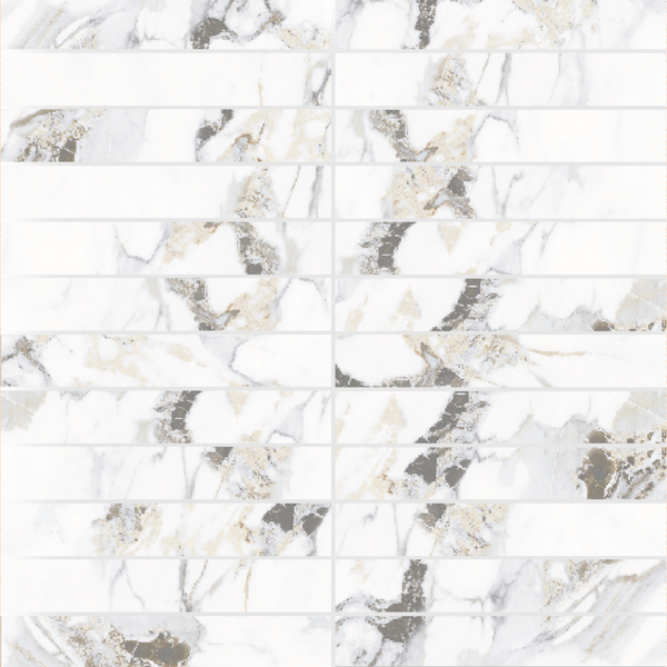 CALOROPFIN CALACUTTA ORO POLISHED FINGER 298X298MM MOSAIC
