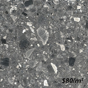 T/CESTDGL206060 ENTIVA CEPPO STONE DARK GREY LASTRA 20MM 600*600mm REC.