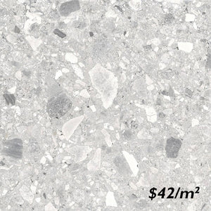 T/CESTLGM6060 ENTIVA CEPPO STONE LIGHT GREY MATT SMART-TECH 600*600mm REC.