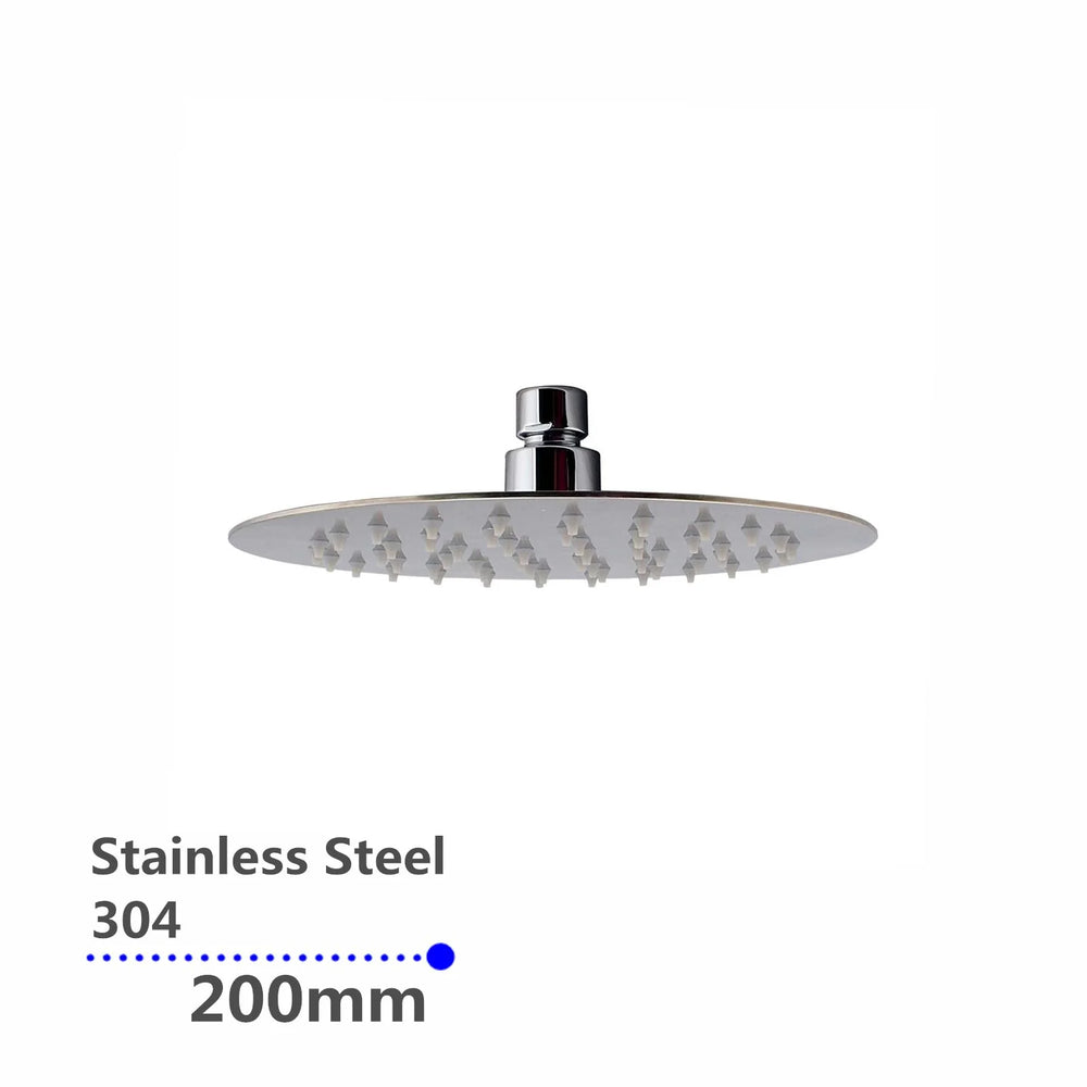 CH0119.SH SUPER-SLIM ROUND CHROME RAINFALL SHOWER HEAD 200MM