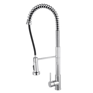 Tall Spring Chrome Pull Out Kitchen Sink Mixer Tap CH1017.KM
