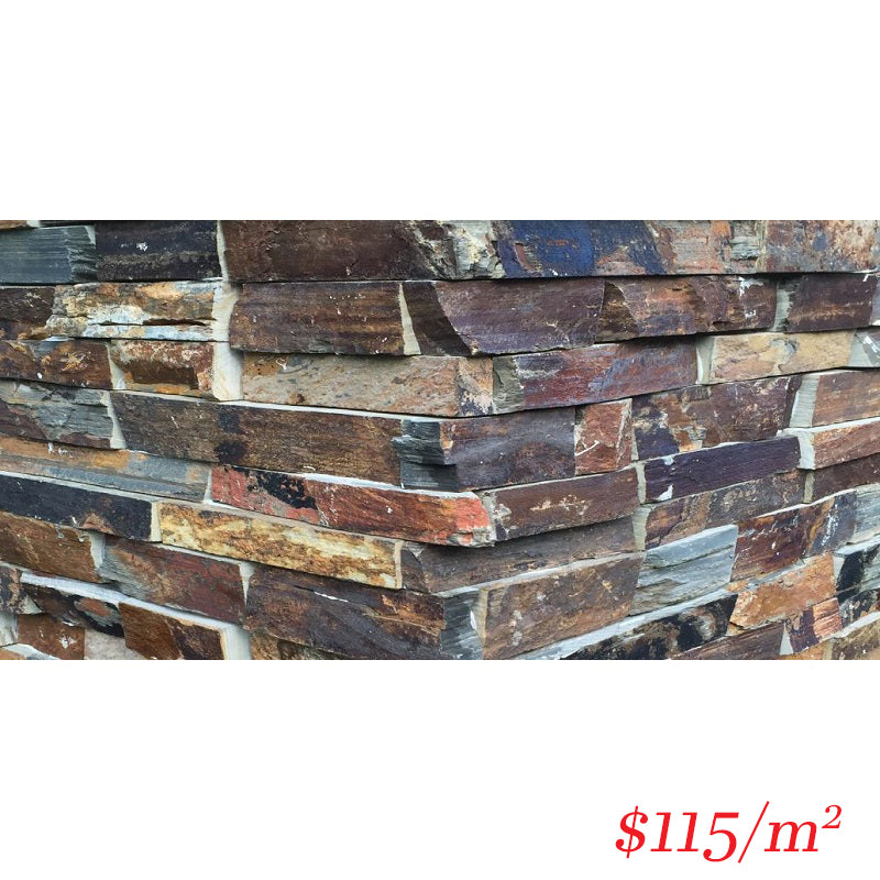 Stackstone - Chunky Bronzed Ember Corner 510×150×10-25mm
