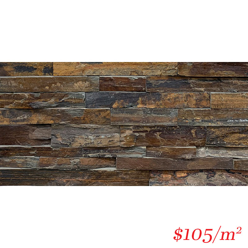 Stackstone - Chunky Bronzed Ember Flat 600×150×10-35mm