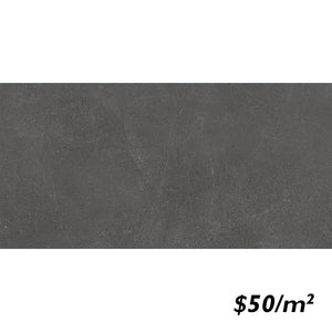 36CREBKM C36179 CRETE NERO BLACK MATT P4 300X600mm