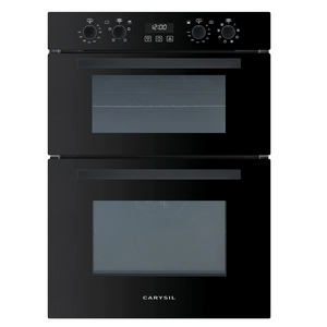 CARYSIL BUILT-IN BLACK DOUBLE OVEN 60CM