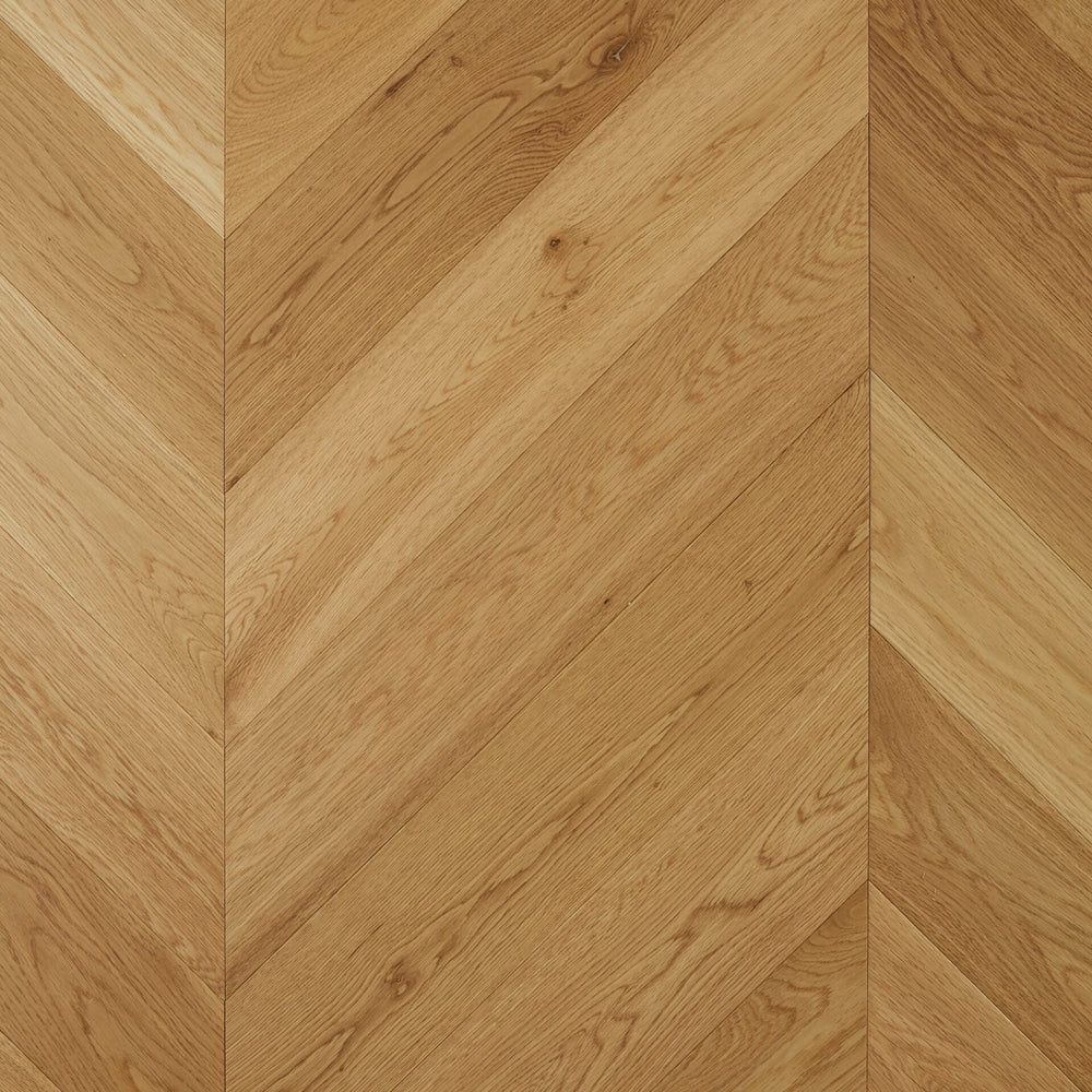 De Marque European Oak Engineered Chevron 600x120x21/6mm - Latte