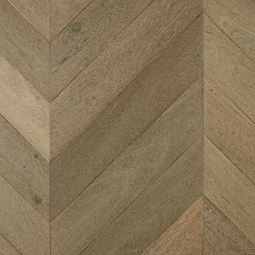 De Marque European Oak Engineered Chevron 600x120x15/4mm - Storm