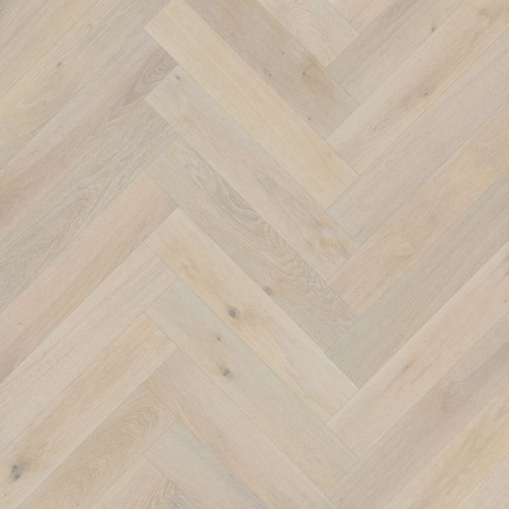 Crosswood European Oak Engineered Herringbone 600x127x14/3mm - Latte