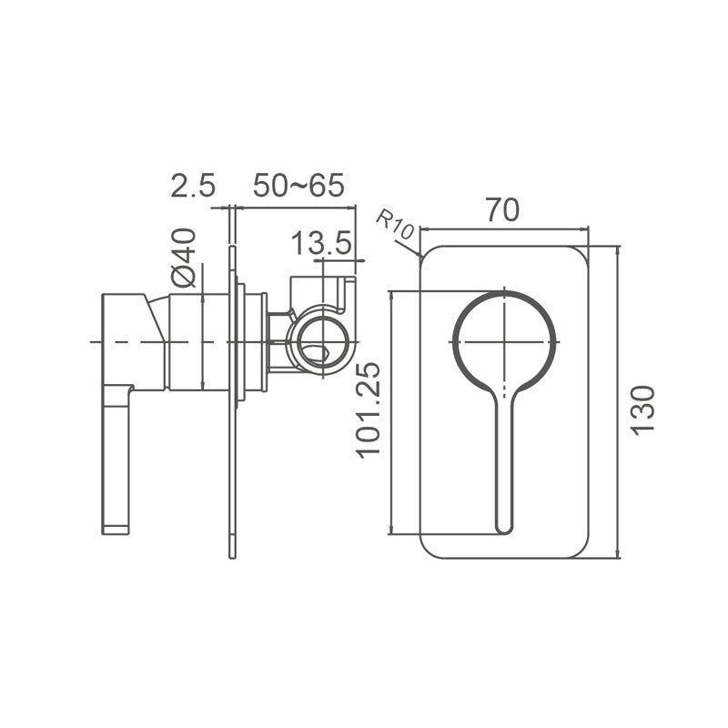 WT 6508 KENZO Shower Mixer in Chrome