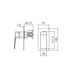 WT 3508 BRAVO-II Shower Mixer in Chrome