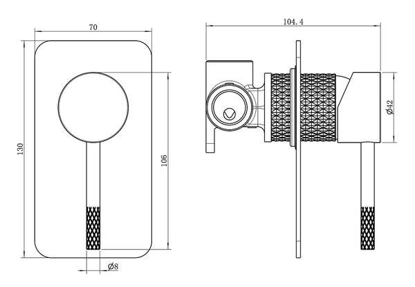 WT 7508GM TIARA Shower Mixer in Gun Metal