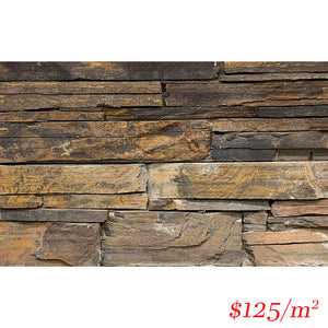 Stackstone - Dry Panel Bronzed Ember Flat 600×150×30-60mm