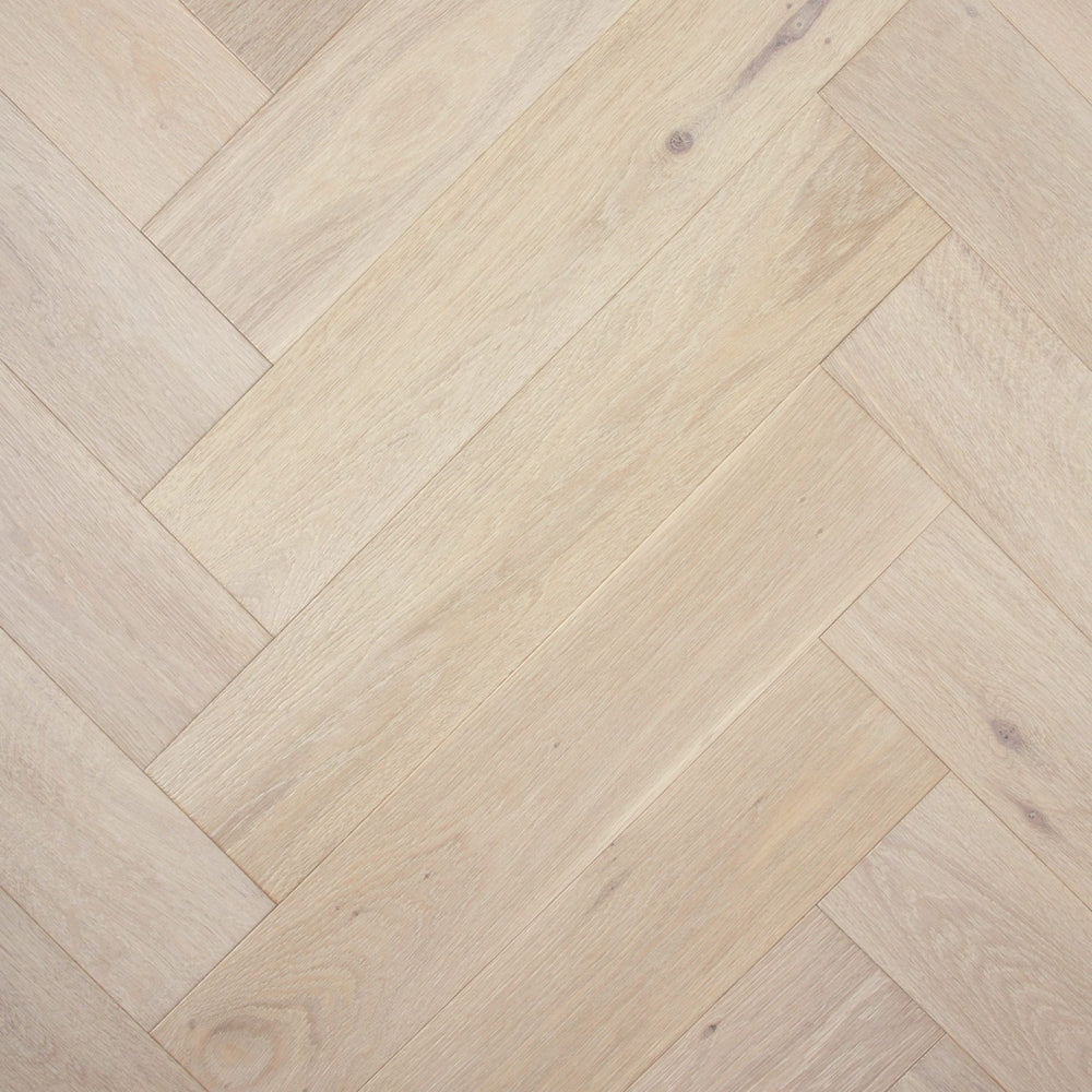 De Marque European Oak Engineered Herringbone 600x120x15/4mm - Chateau Grey