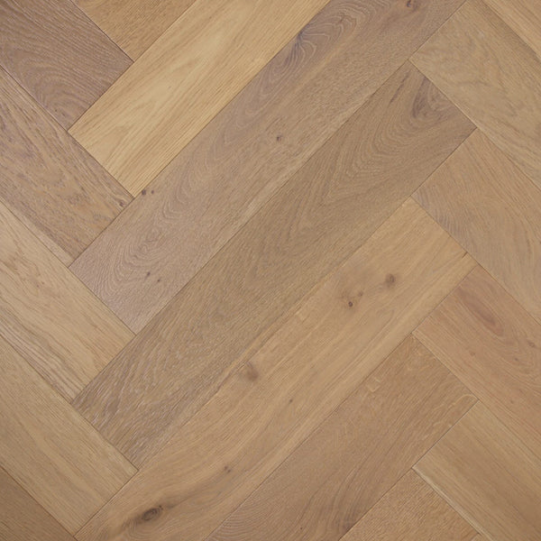 De Marque European Oak Engineered Herringbone 600x120x15/4mm - Colonial Grey