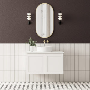 ELWOOD 900mm Matte White Wall Hung Vanity EL-WH900-MW
