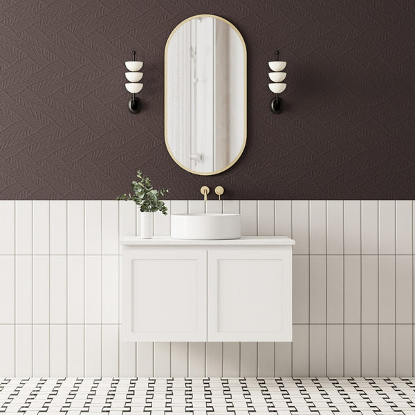 ELWOOD 900mm Matte White Wall Hung Vanity EL-WH900-MW