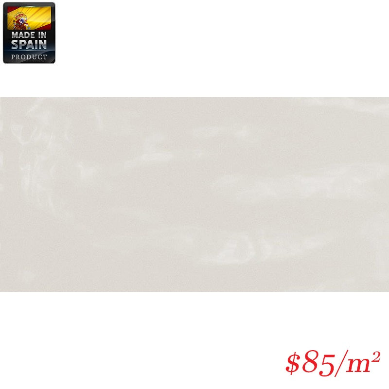 EQU0001 COTTAGE SUBWAY WHITE GLOSS 75X150MM Made in Spain