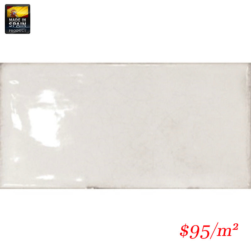 EQU0020 SPLENDOURS SUBWAY WHITE GLOSS 75X150mm Made In Spain