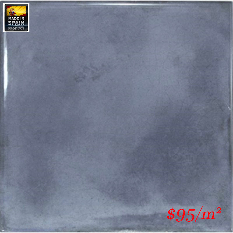 EQU0024 SPLENDOURS SUBWAY BLUE NIGHT GLOSS 150X150mm Made In Spain