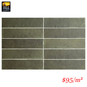 EQU0059 ARGILE KHAKI MATT SUBWAY 60X246MM Made In Spain