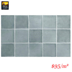 EQU0069 ARGILE SKY MATT SUBWAY 100X100MM Made In Spain